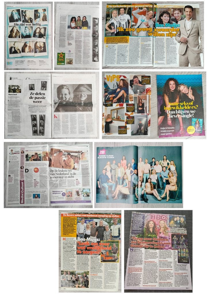 Goede tijden slechte tijden krant- en tijdschrift artikelen, Verzenden, Zo goed als nieuw, Boek, Tijdschrift of Artikel