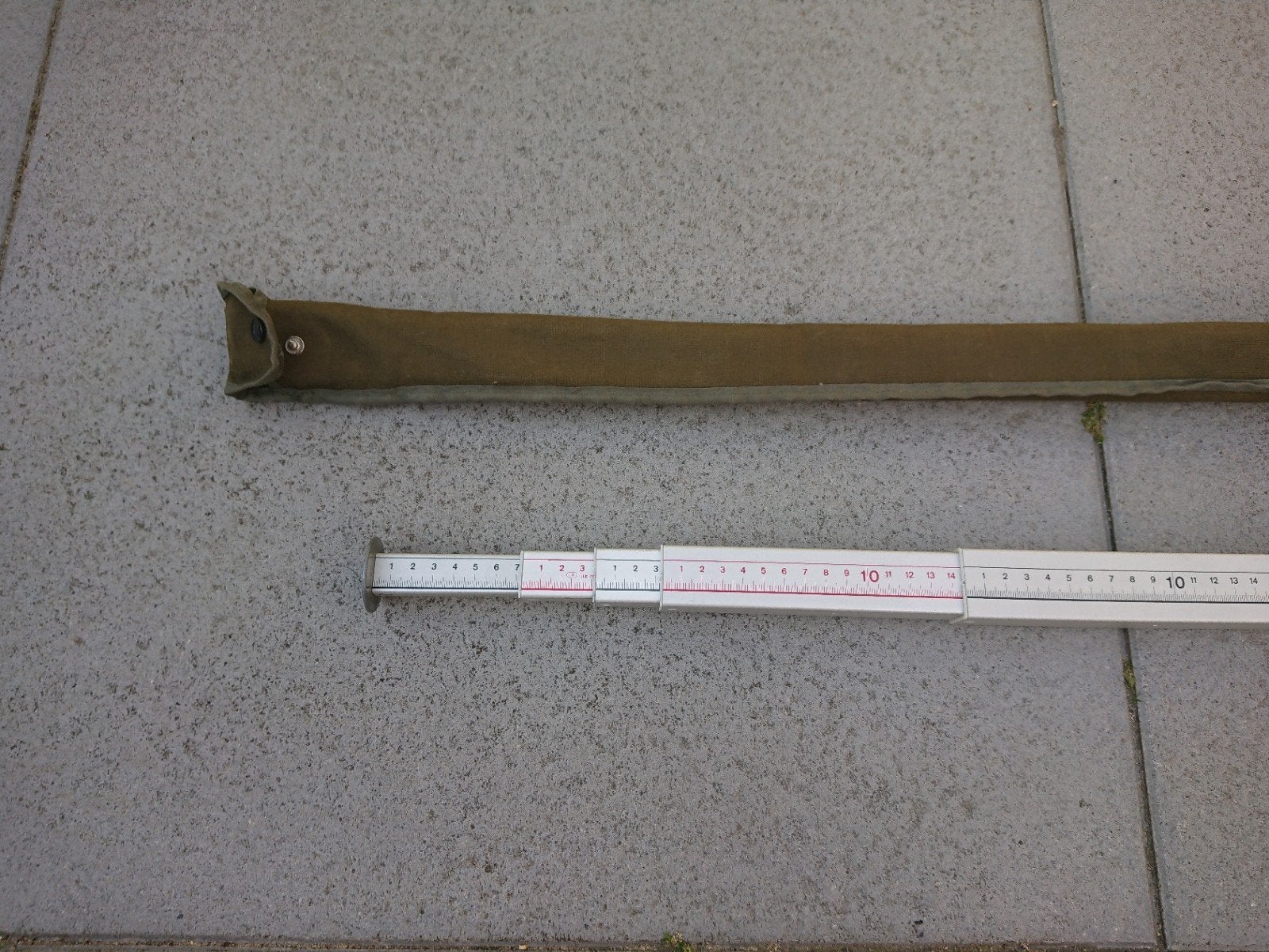 Uitschuifbare meetstok met hoes - 5 meter, Ophalen, Gebruikt, Afstand