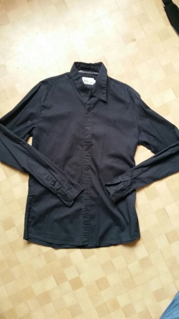Zwarte Garcia Blouse maat M, Kleding | Heren, Zwart, Garcia, Zo goed als nieuw, Halswijdte 39/40 (M)