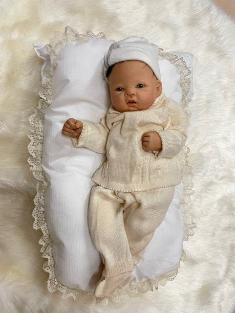 Nel de Man OOAK baby e modelene ong 56cm., Ophalen of Verzenden, Zo goed als nieuw, Pop, Levensecht of Reborn