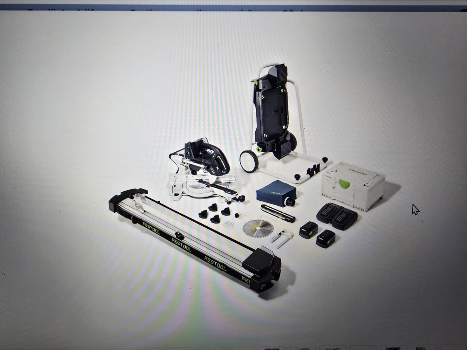 Festool KSC 60 EB incl 2 accu’s “nieuw”, Doe-het-zelf en Verbouw, Gereedschap | Zaagmachines, Ophalen, 70 mm of meer, Nieuw, Afkortzaag