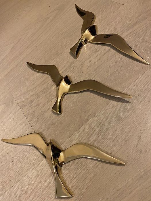 messing vogels in vogelvlucht 5 stuks, Ophalen of Verzenden