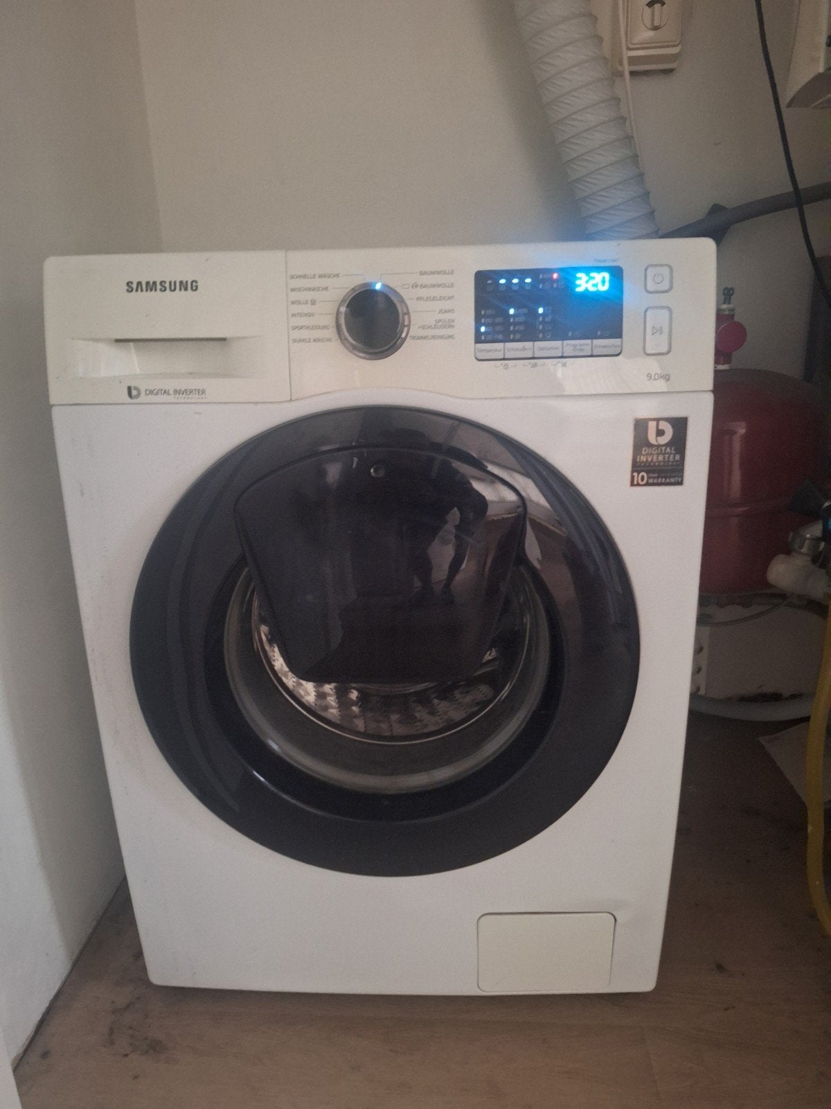 Samsung Wasmachine - 9.0 KG Digital Inverter, 1200 tot 1600 toeren, Gebruikt, 8 tot 10 kg, Ophalen of Verzenden