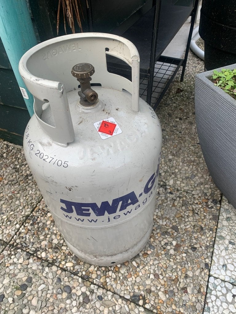 lege gasfles 11 kg, Ophalen