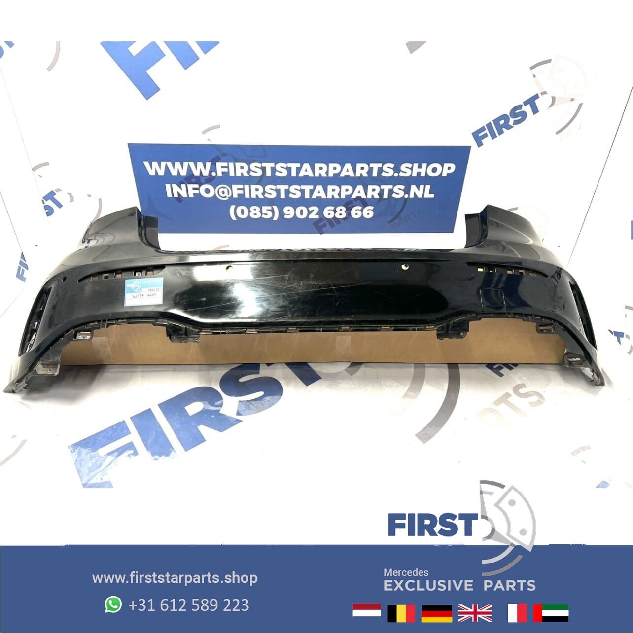 A1778851301 W177 ACHTERBUMPER A KLASSE AMG BUMPER ZWART/WIT/, Gebruikt, -, Ophalen of Verzenden, Achter