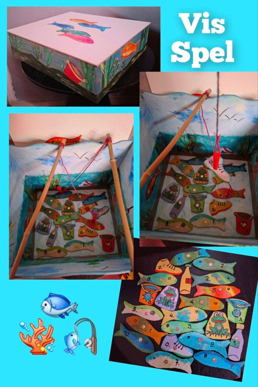 Vis Magneet Spel 🎣🪸🐟 Hengelspel Magneetspel Vissen Hengel, Ophalen of Verzenden, Nieuw