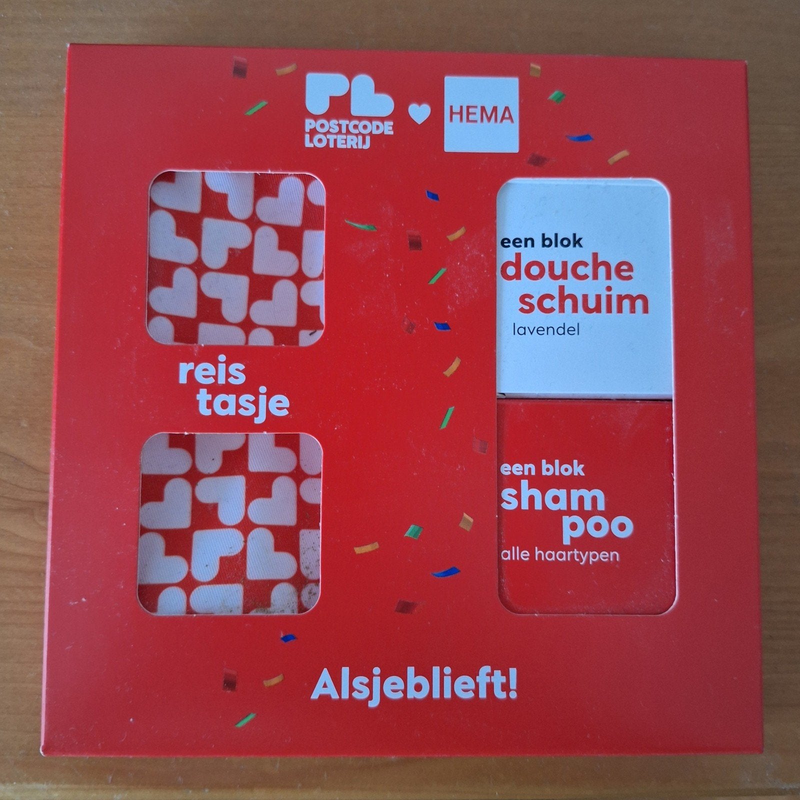Hema Postcode Loterij Reisset: Shampoo, Doucheschuim & Tasje, Ophalen of Verzenden, Nieuw, Bad & Douche
