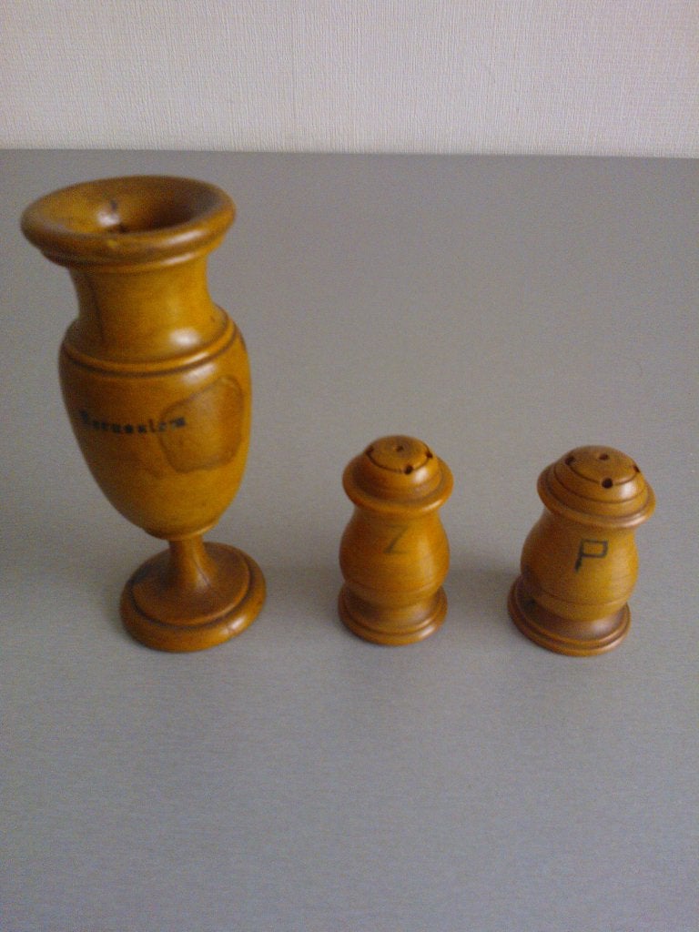 Peper+Zout+Vaasje Hout, Ophalen of Verzenden, Zo goed als nieuw, Hout