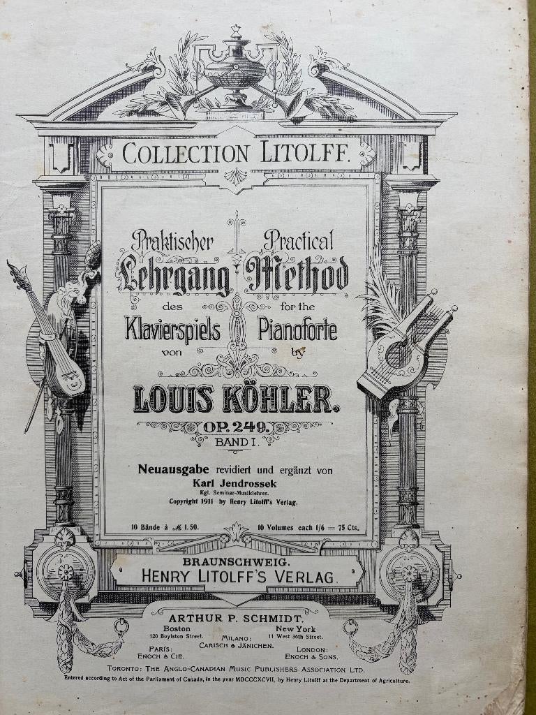 Louis Köhler: Praktischer Lehrgang des Klavierspiels, Muziek en Instrumenten, Gebruikt, Klassiek, Les of Cursus, Ophalen of Verzenden