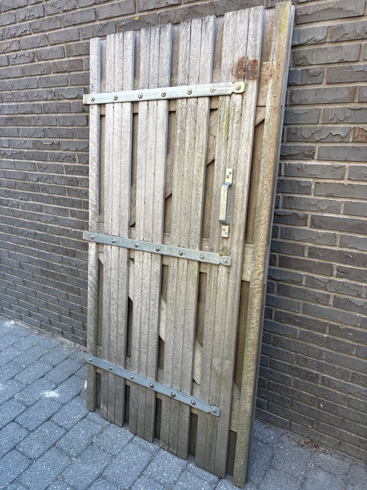 Schutting poort van zwaar materiaal, Tuin en Terras, Ophalen, Minder dan 3 meter, Hout, 1 tot 2 meter