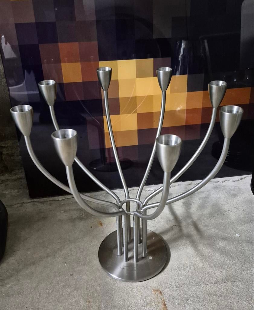 Ikea kandelaar Stockholm geborsteld rvs, Huis en Inrichting, Ophalen of Verzenden, Metaal, Minder dan 25 cm