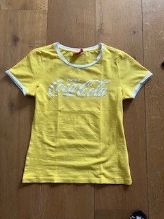 Shirt Coca Cola origineel geel maat S als nieuw, Maat 38/40 (M), Coca Cola, Geel, Ophalen of Verzenden