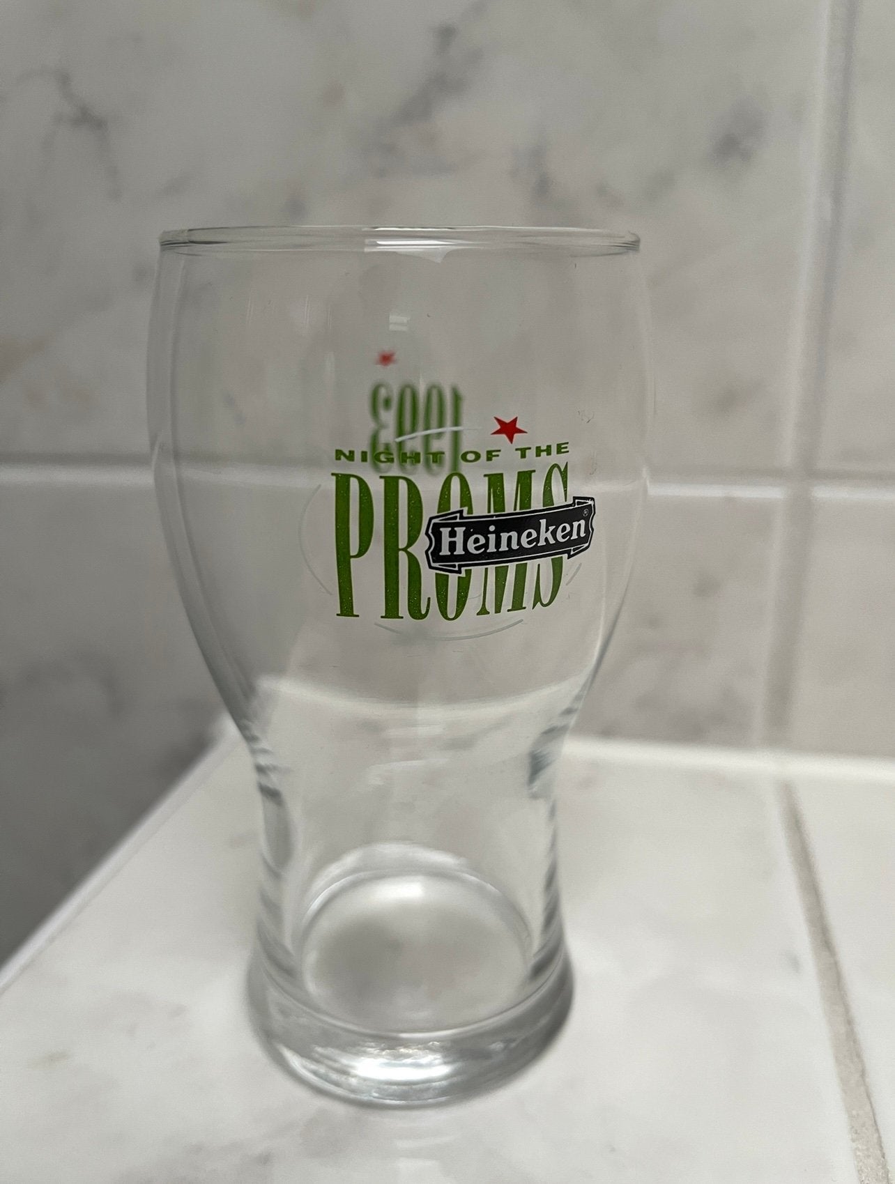 HEINEKEN GLAS - stapelgals uit 1993, Ophalen of Verzenden, Zo goed als nieuw, Glas of Glazen, Heineken