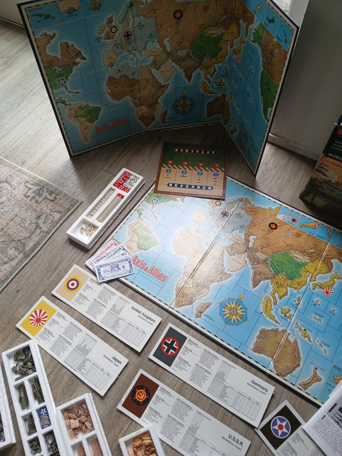 MB Axis & Allies Strategisch Bordspel 1984 MB, Hobby en Vrije tijd, Gezelschapsspellen | Bordspellen, Vijf spelers of meer, Ophalen of Verzenden