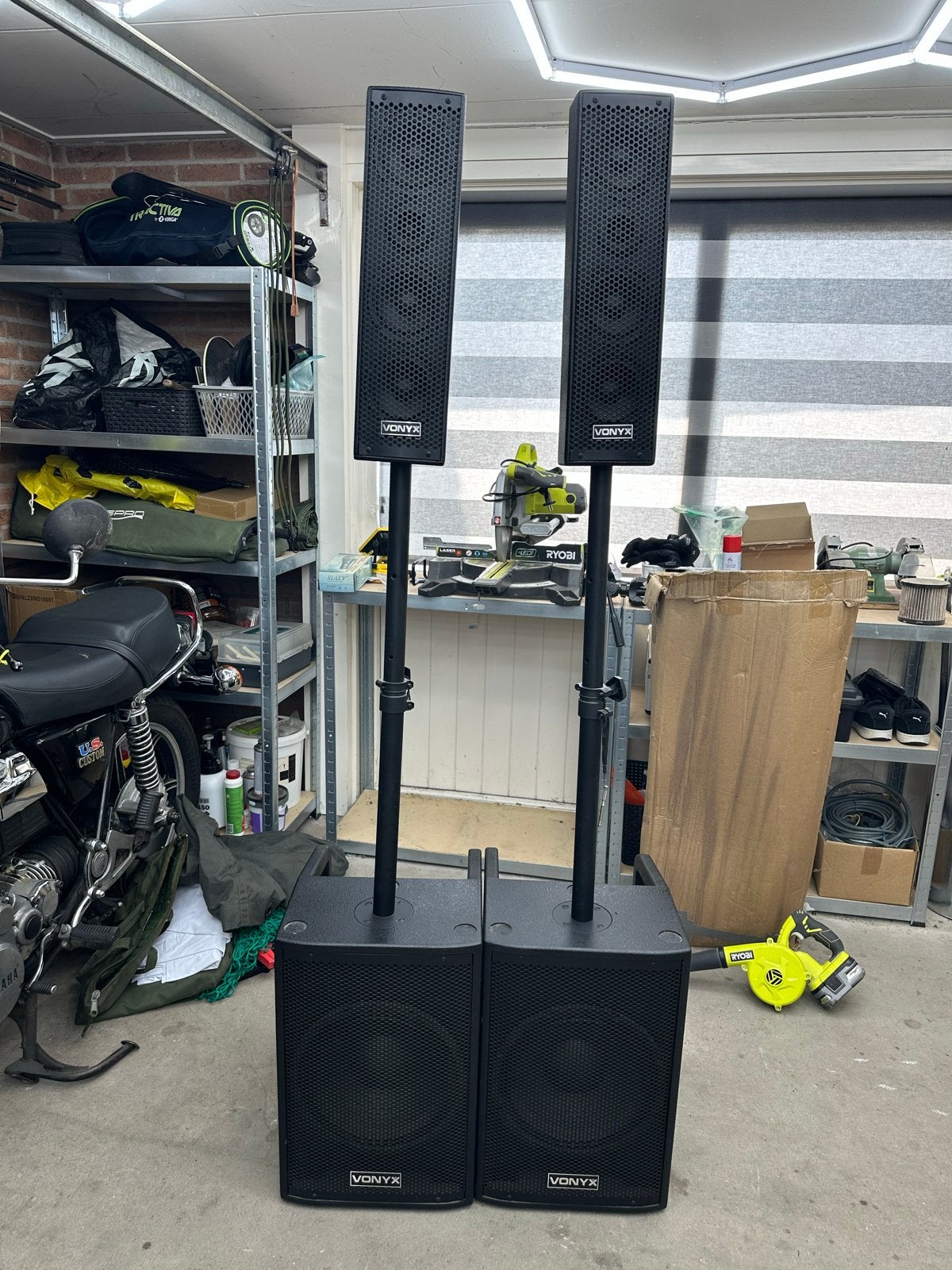 Vonyx VX1050BT Speakerset - Krachtig geluid met Bluetooth, Audio, Tv en Foto, Luidsprekers, Inclusief kabels, Gebruikt, Speakerset