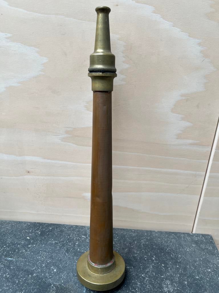 Antieke Koperen Brandweerspuit - Groot Model (45 cm), Ophalen of Verzenden, Koper