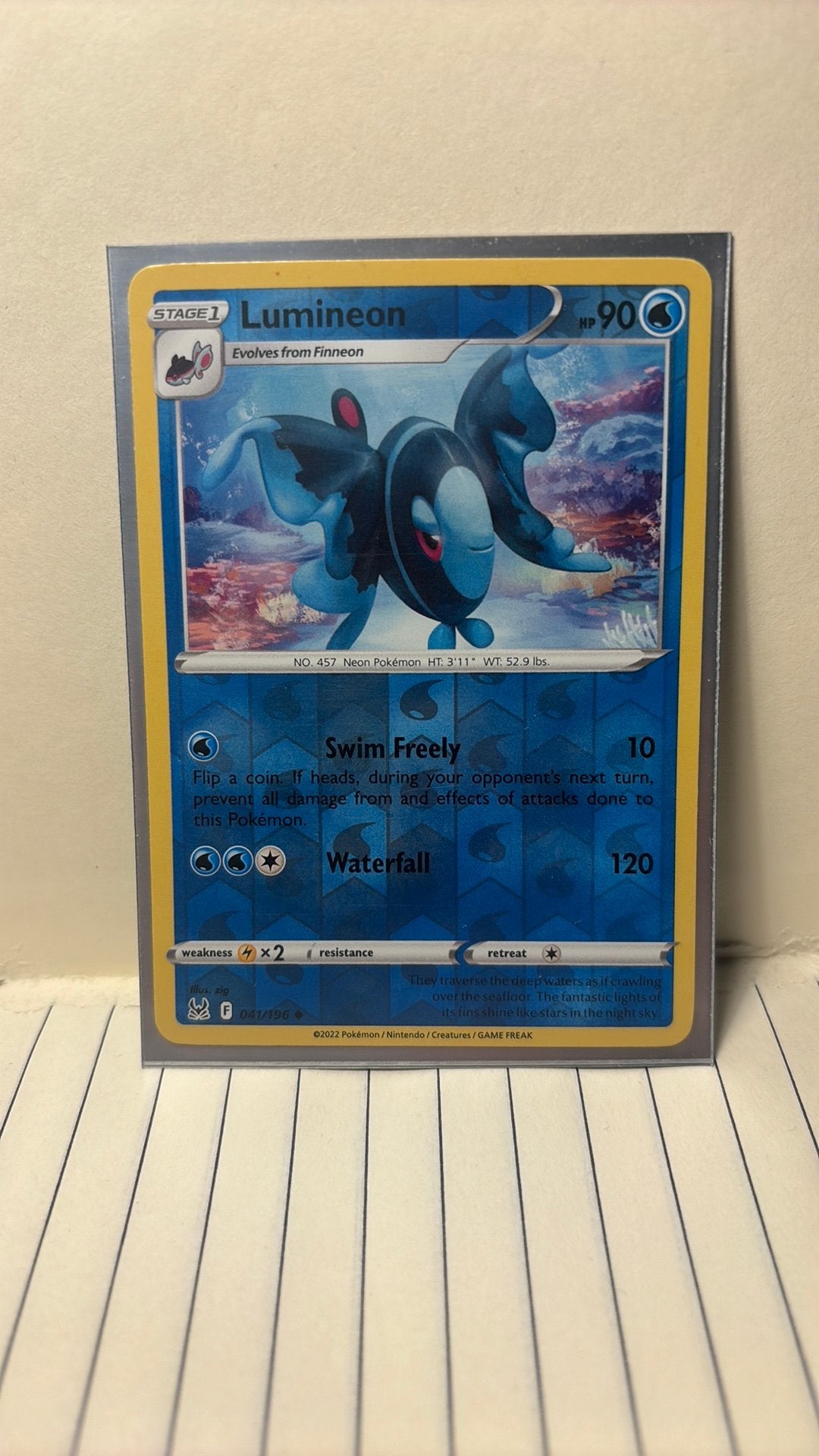 Lumineon 041/196 Lost Origin reverse holo pokemon kaart, Ophalen of Verzenden, Nieuw, Boosterbox