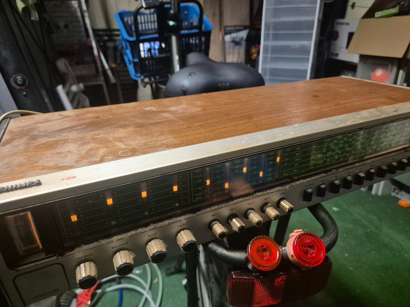 Vintage Philips 22RH732/00Z Hi-Fi International Receiver, Ophalen of Verzenden, Gebruikt, Radio
