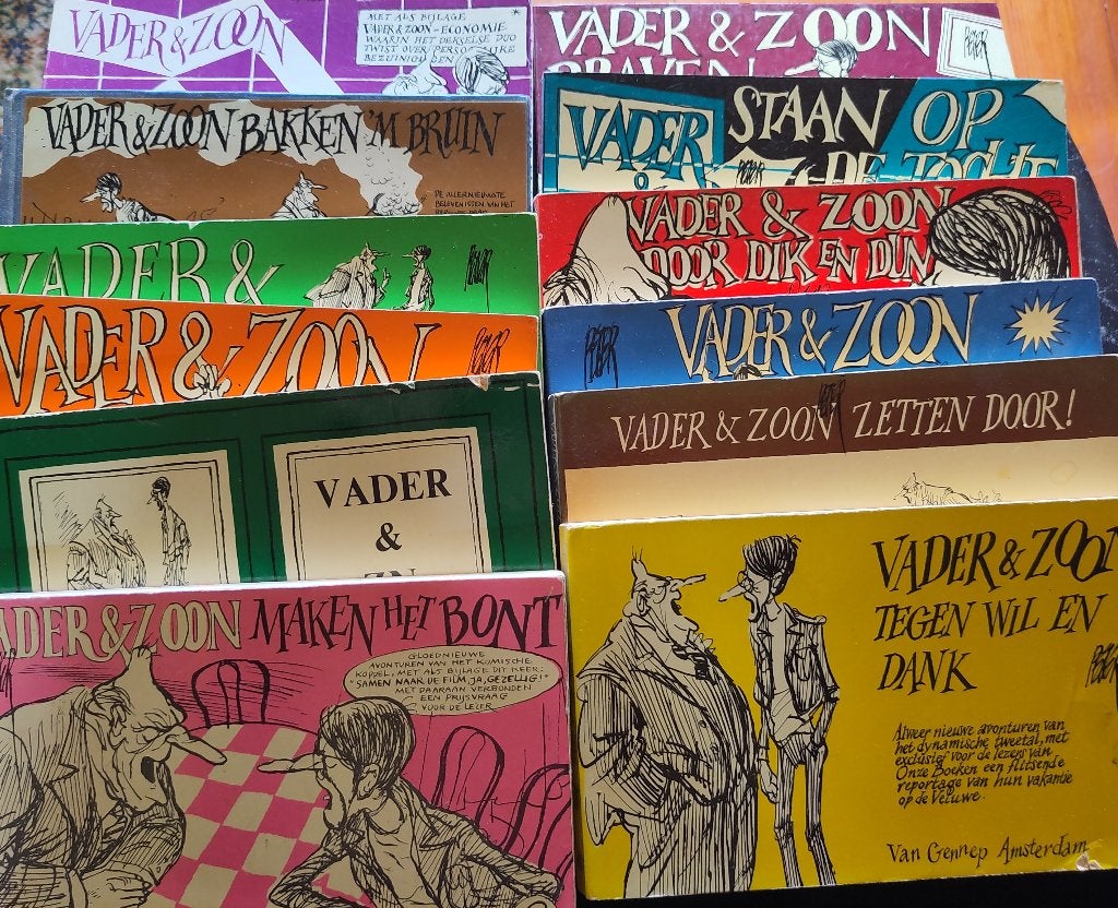 12xVader&Zoon van Peter van Straaten, Gelezen, Verzenden, Peter van Straaten, Meerdere stripboeken