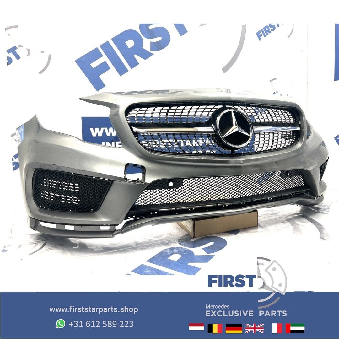 W156 BUMPER X156 GLA AMG VOORBUMPER ZWART WIT GRIJS PRE-FACE, Gebruikt, -, Voor, Ophalen of Verzenden