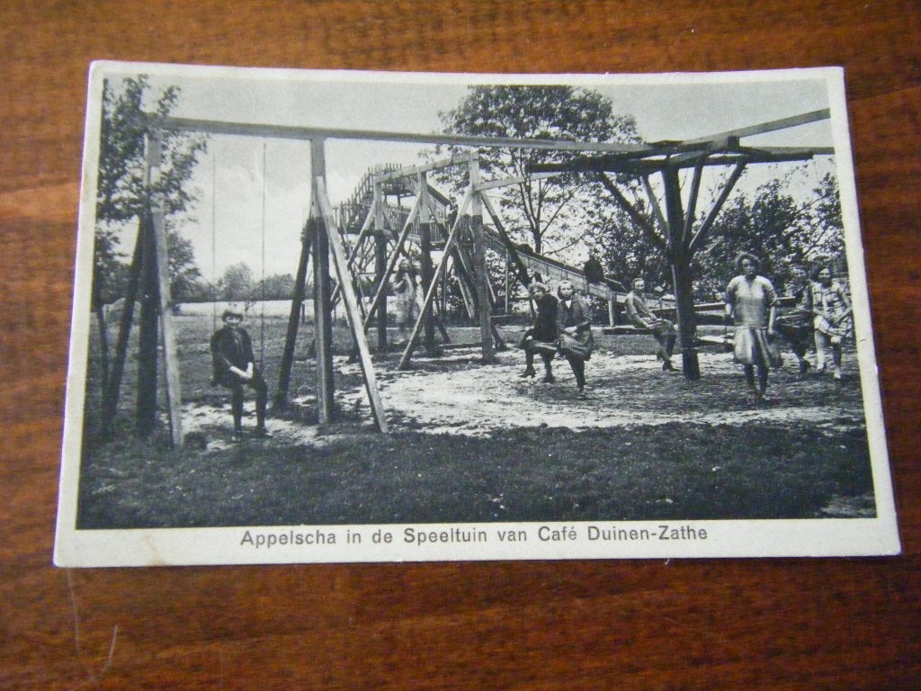 G41 - Appelscha - Speeltuin - Café Duinen-Zathe - Mooi/Oud, Ophalen of Verzenden, 1940 tot 1960, Friesland