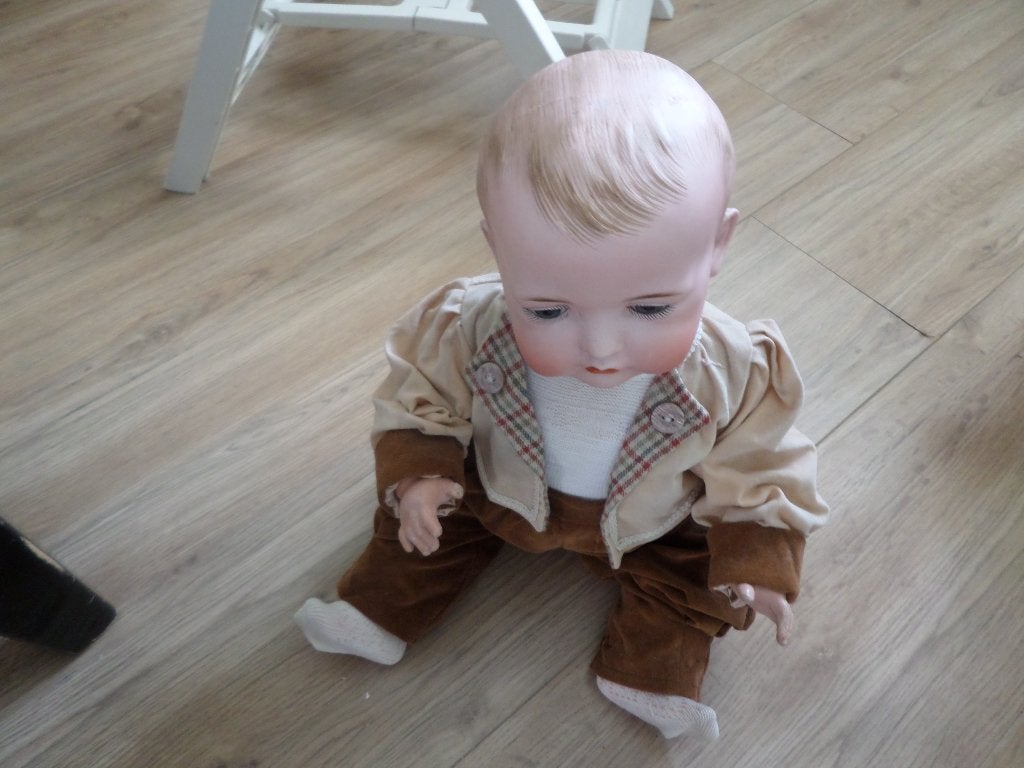 antieke pop baby 50 cm, Antiek en Kunst, Ophalen of Verzenden