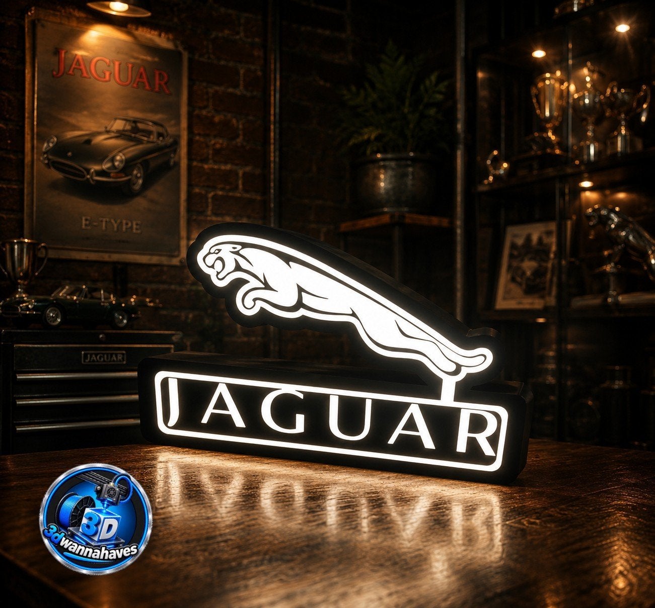 Unieke Jaguar Lichtbak - Perfect voor Autoliefhebbers, Verzamelen, Ophalen of Verzenden, Zo goed als nieuw