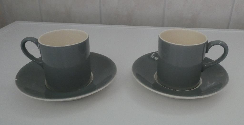 Espresso kopjes, Wedgwood Moonlight, Ophalen, Gebruikt, Wedgwood, Kop(pen) en/of Schotel(s)
