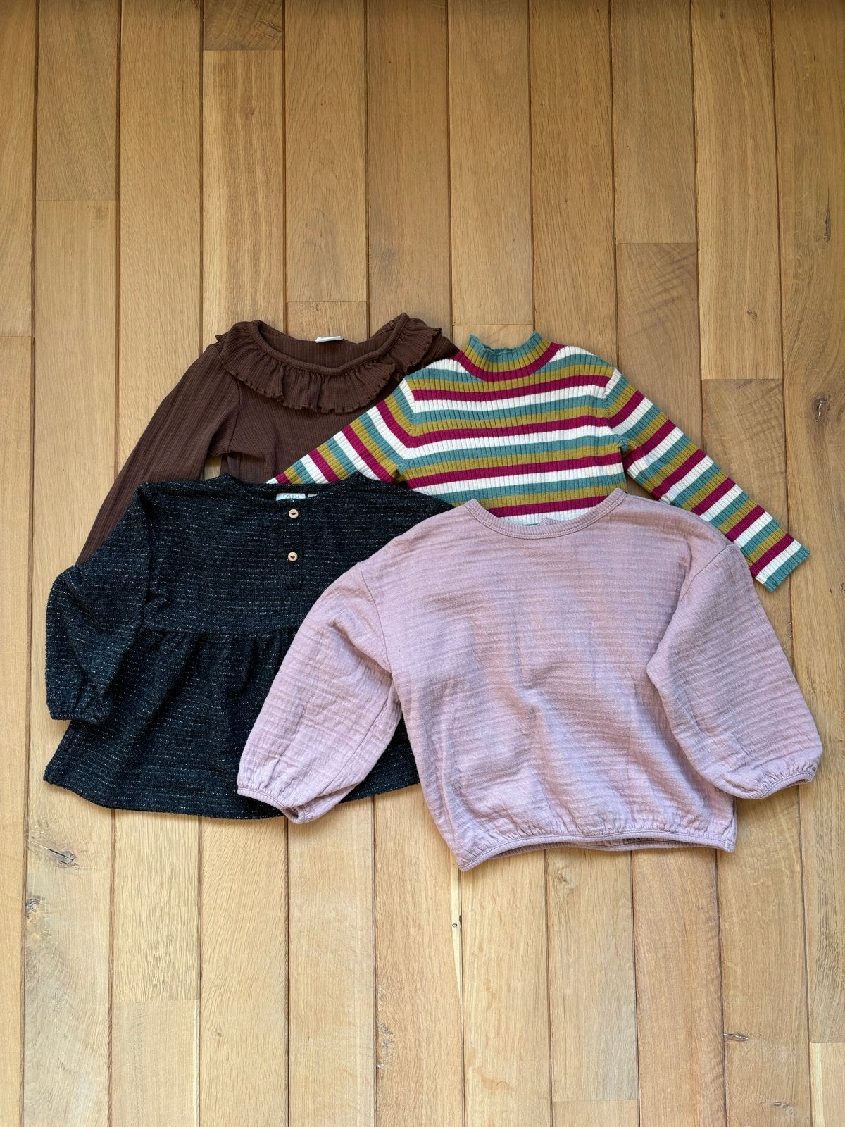 4 longsleeves van Zara, HEMA en Lindex, Ophalen, Gebruikt, Meisje
