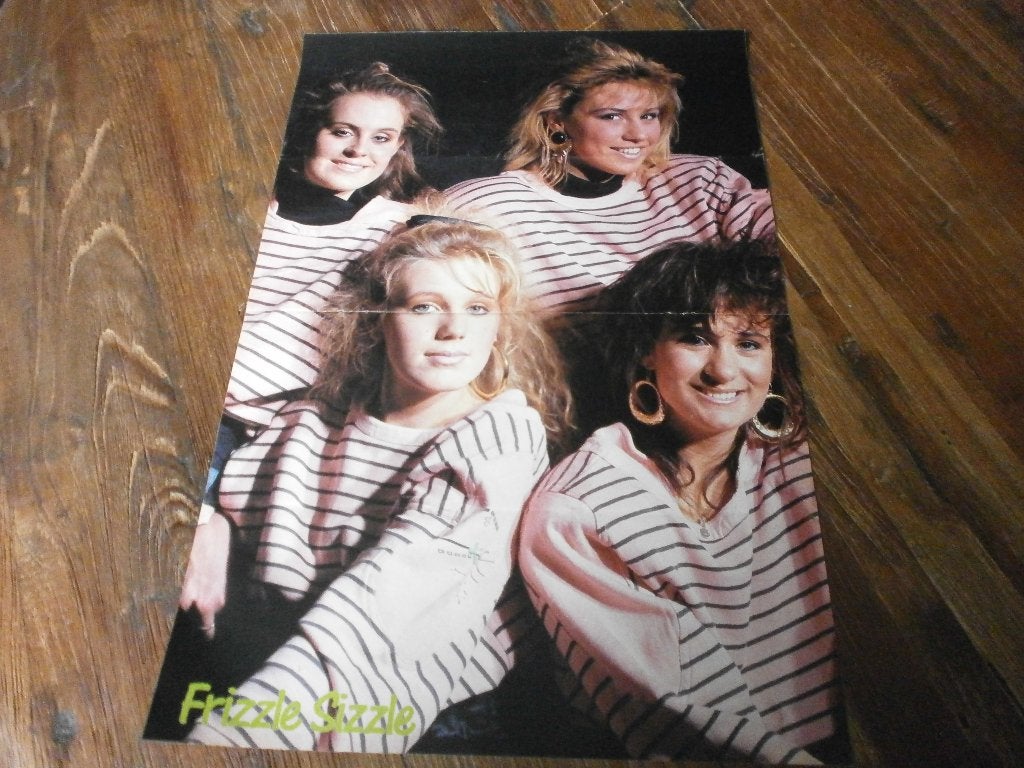 leuke a3 poster jaren 80 Frizzle Sizzle, Verzenden, Zo goed als nieuw, A1 t/m A3, Muziek