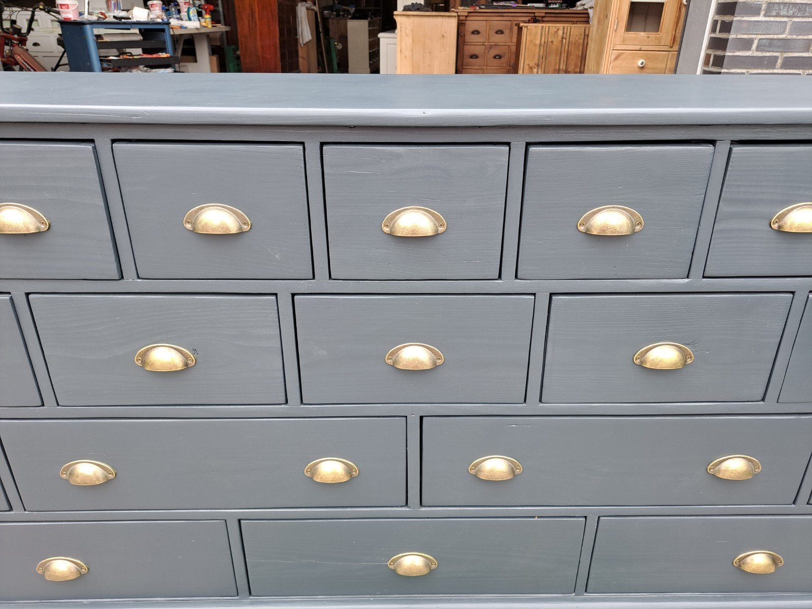 Grijze grenen ladekast refurbished, Ophalen, RoDeKo Volendam, R.kooij65@gmail.com, Gebruikt