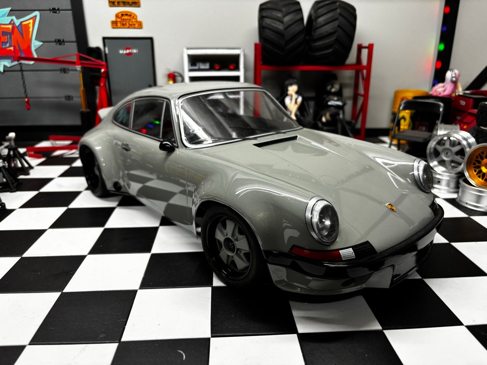 Tamiya Porsche 911 Carrera TT01E, Elektro, Ophalen of Verzenden, Zo goed als nieuw, Schaal 1:10