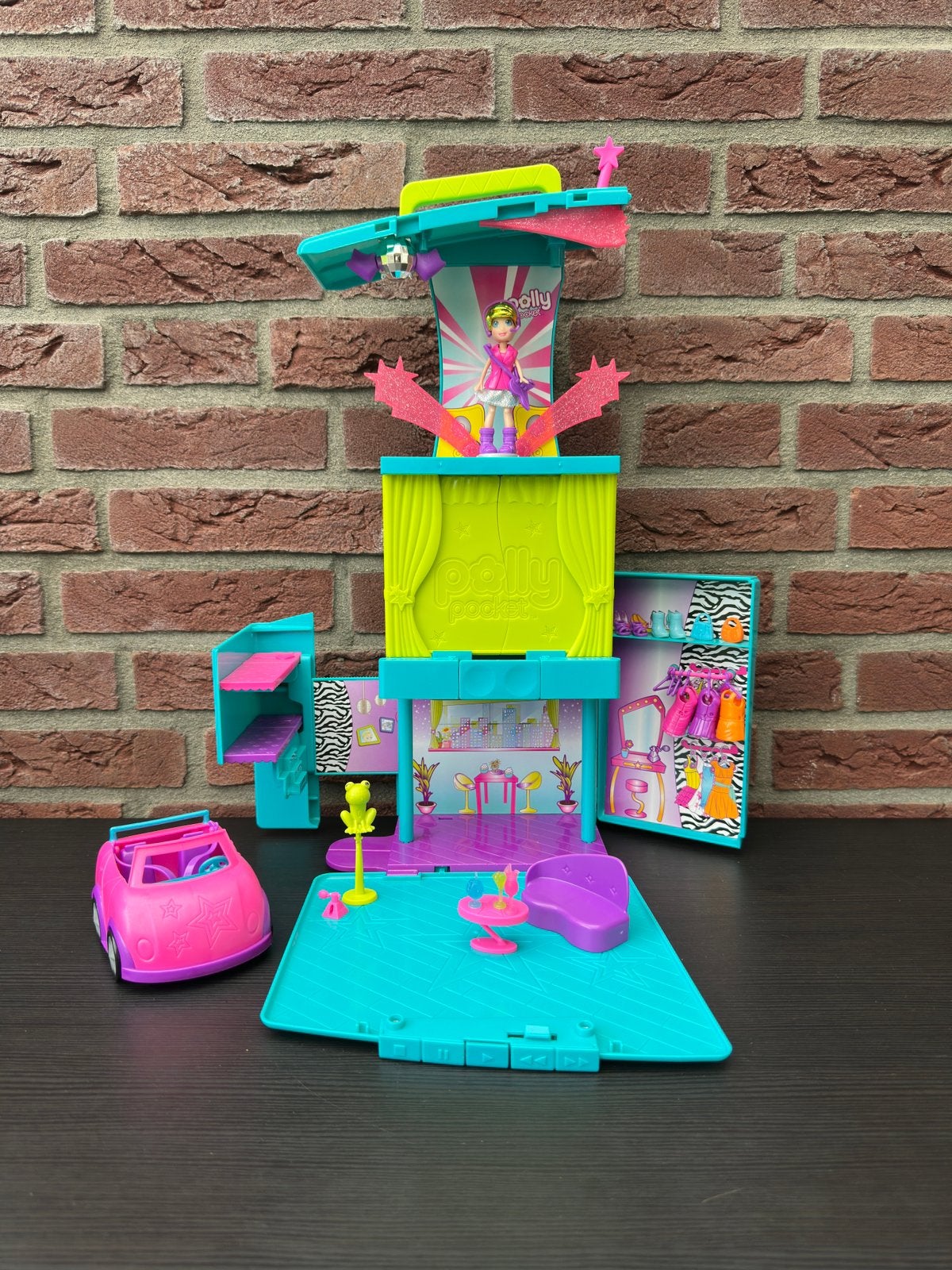 Polly Pocket Pop Lock stage - #T1211 speelset / speelgoed!, Ophalen of Verzenden, Zo goed als nieuw