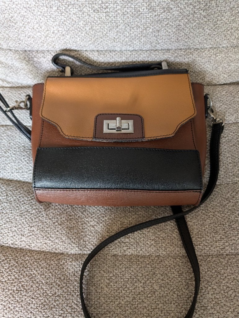 Leather handbag, Ophalen, Gebruikt, Bruin, Handtas