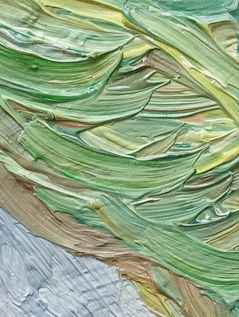 Bloem olieverf op canvas board, Ophalen of Verzenden
