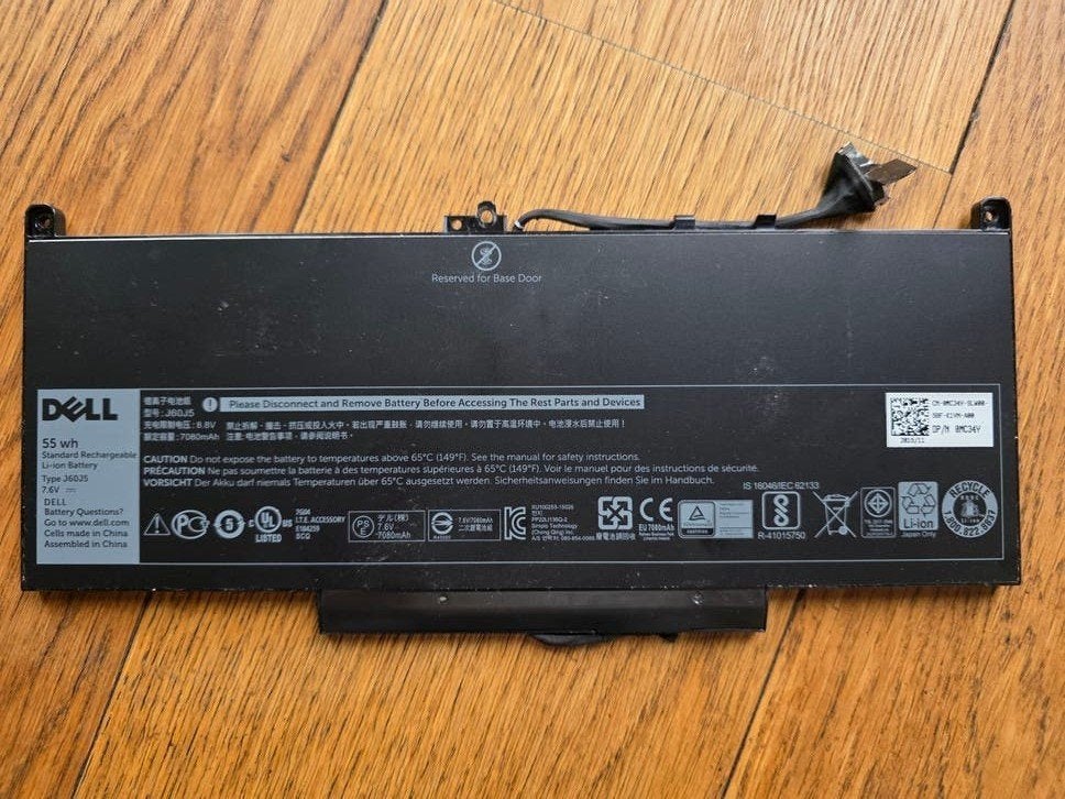 Dell Laptop Batterij 55Wh - Type J60J5, Ophalen of Verzenden