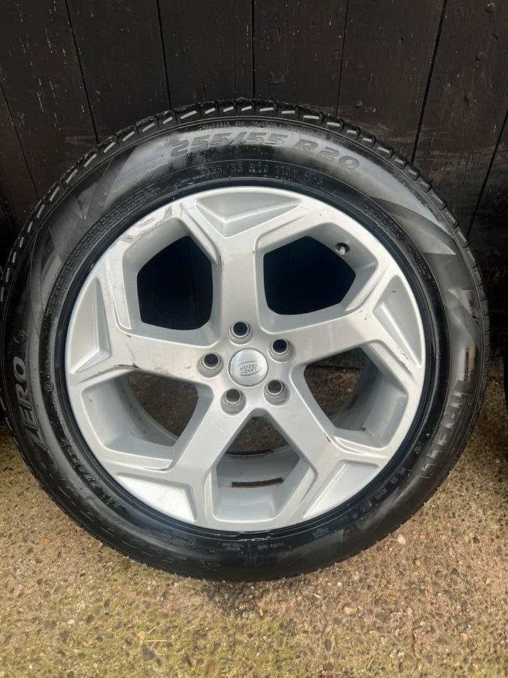 Originele land range rover sport vogue all-season 5x120 set, Niet ingevuld, Gebruikt, 255 mm, Banden en Velgen
