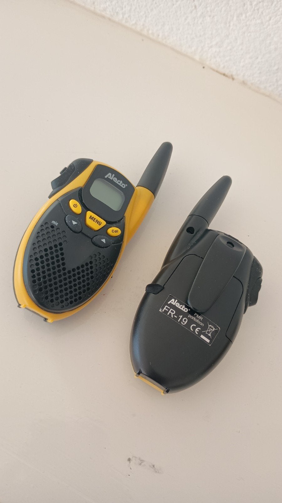 Alecto FR-19 Portofoon Set - Geel/Zwart, Telecommunicatie, Portofoons en Walkie-talkies, Ophalen