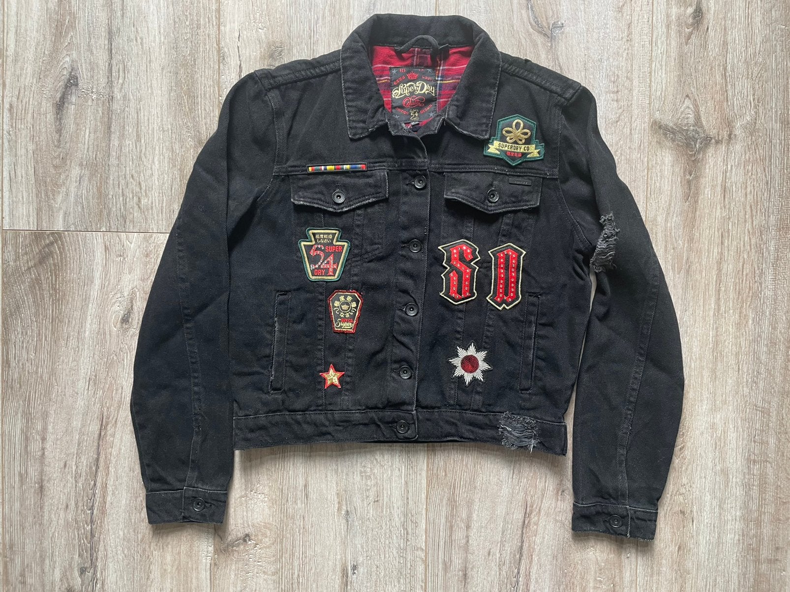 Superdry dames spijkerjas zwart nieuw mt 40, Kleding | Dames, Ophalen of Verzenden, Nieuw, Maat 38/40 (M), Zwart