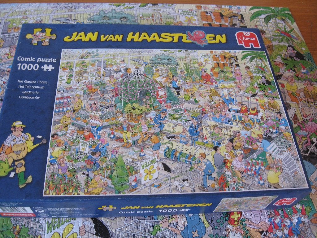Jan van Haasteren HET TUINCENTRUM 1000 stukjes, Ophalen of Verzenden, 500 t/m 1500 stukjes, Gebruikt, Legpuzzel
