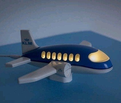 KLM Nachtjeslampje - Vliegtuig Nachtlamp voor Thuisblijvers, Ophalen of Verzenden, Gebruikt, Jongen of Meisje