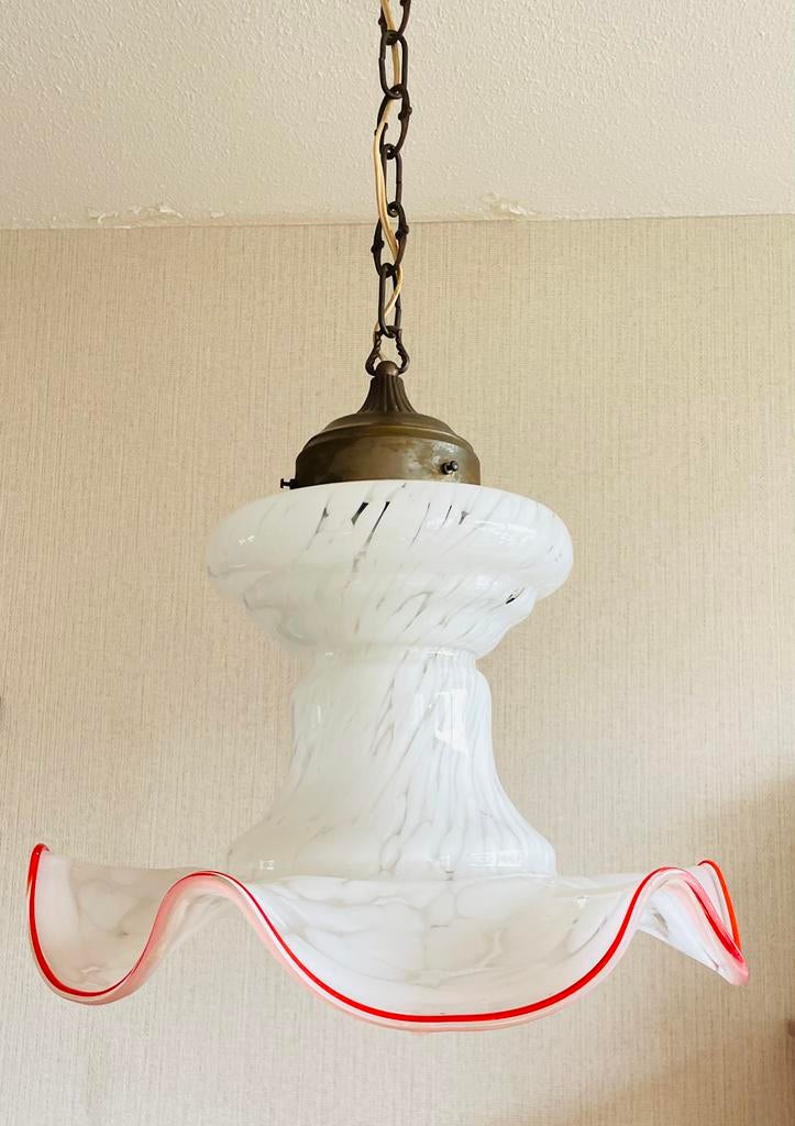 Murano glas hanglamp, Ophalen, Zo goed als nieuw, Glas, Minder dan 50 cm