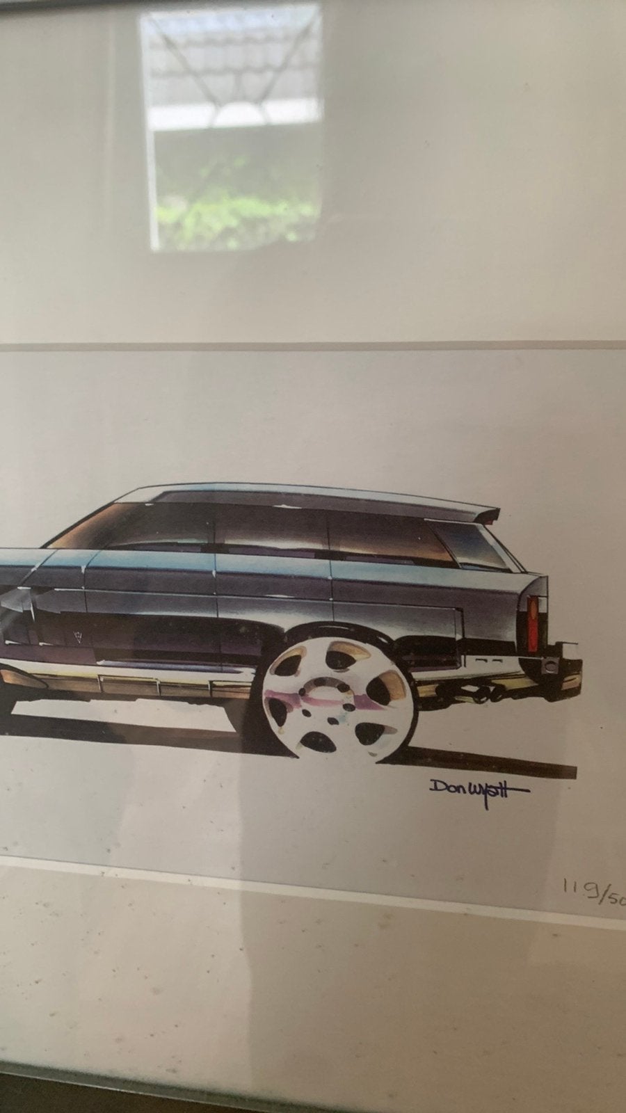 Hele mooie ingelijsten tekening van Don WyattRangrover, Antiek en Kunst, Kunst | Tekeningen en Foto's, Ophalen of Verzenden, Tekening