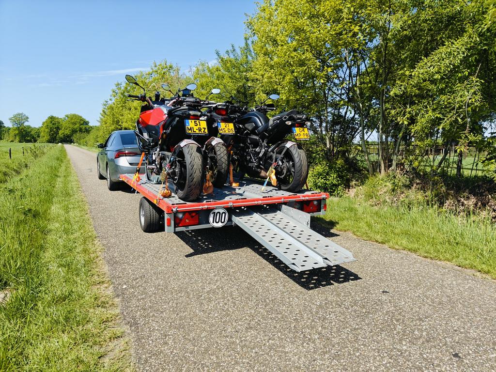 Motor aanhanger te huur / 3 motoren / geremd, Diensten en Vakmensen, Verhuur | Auto en Motor, Aanhangwagen