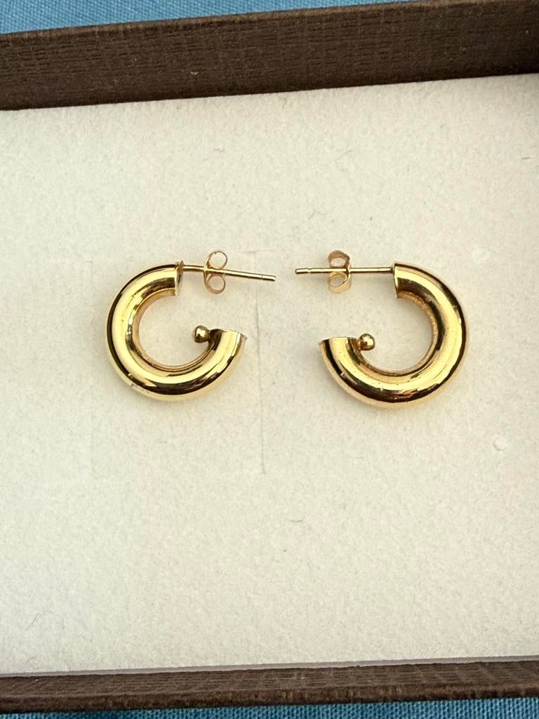 14 Karaat gouden oorbellen / oorstekers, Sieraden, Tassen en Uiterlijk, Oorbellen, Ophalen, Zo goed als nieuw, Knopjes of Stekers