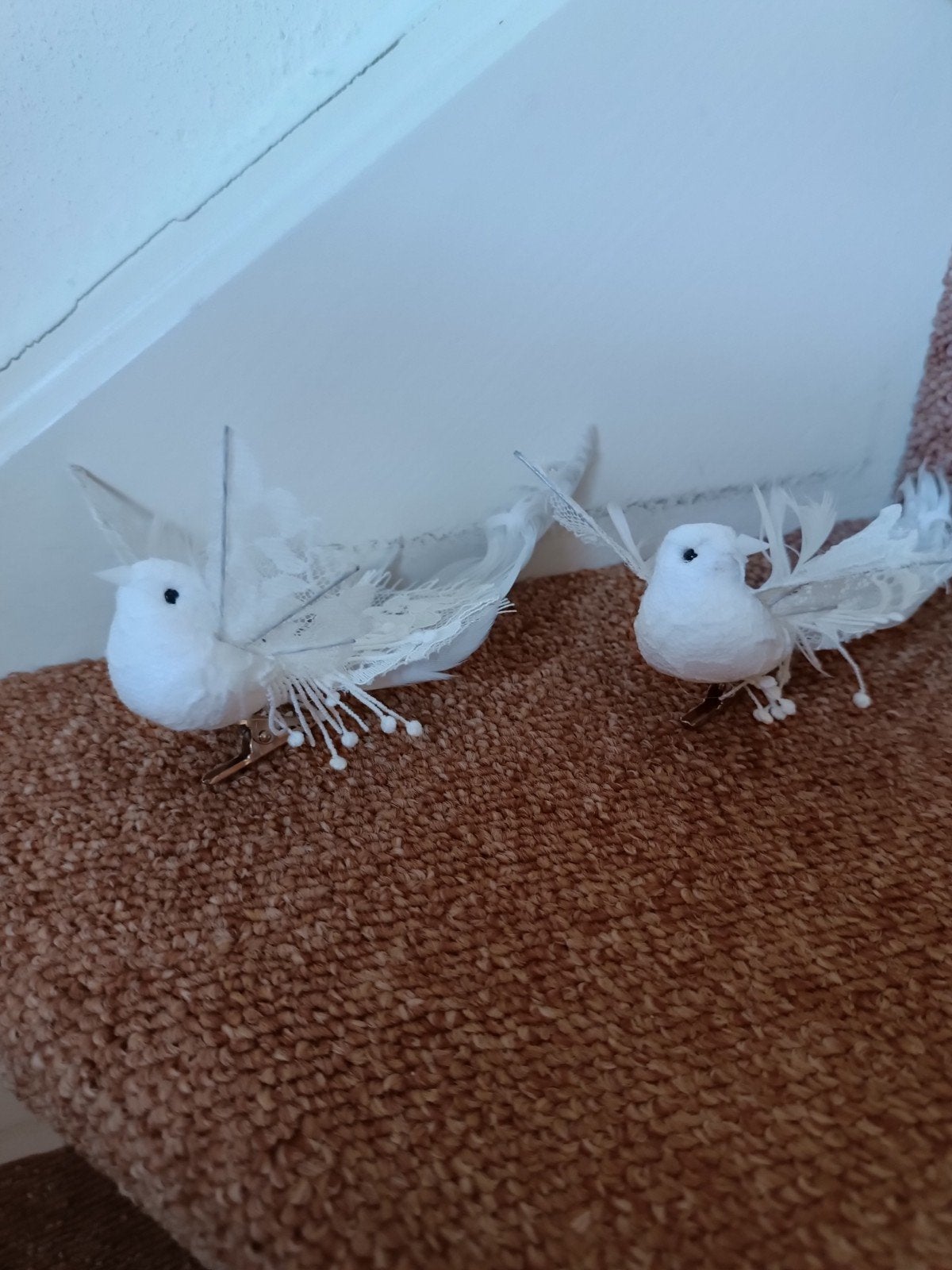 Knijpvogel kant set van 2, Ophalen of Verzenden