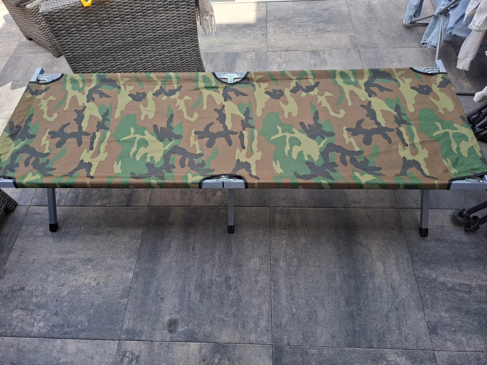NordFalk XL Veldbed - Camo (190x64x45 cm) zgan, Ophalen of Verzenden, Zo goed als nieuw