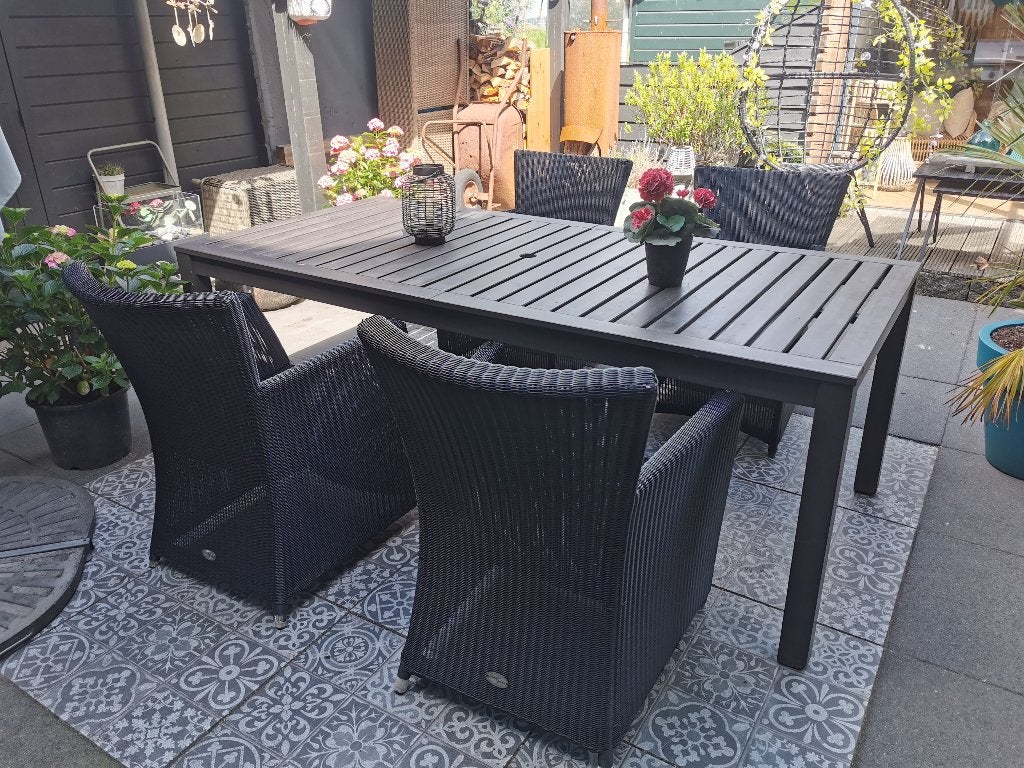 Tuinset.. Tafel van Ikea..stoelen van Grand Garden, Tuin en Terras, Tuintafels, Ophalen, Gebruikt, Rechthoekig, Hout