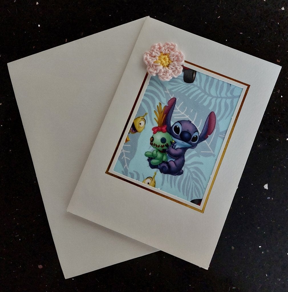 nieuw- neutrale kaart Stitch met Scrump, Hobby en Vrije tijd, Ophalen of Verzenden, Nieuw, Disney