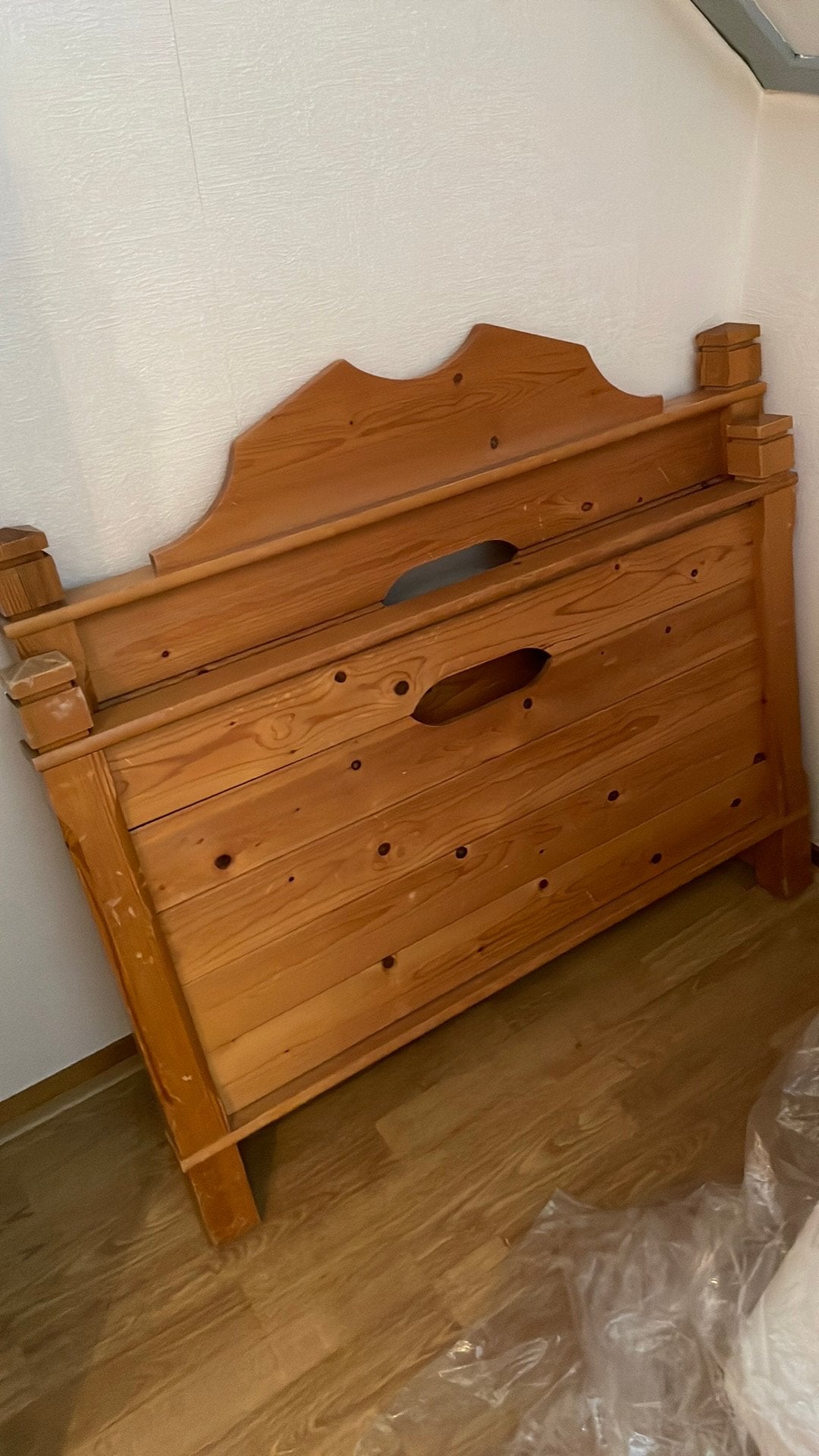 Leuk grenen bed, Ophalen, Gebruikt, 90 cm, Eenpersoons